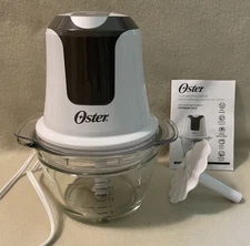 Oster 3-Cup Mini Food Chopper with Durable Glass Bowl & Storage Lid 2 Speed