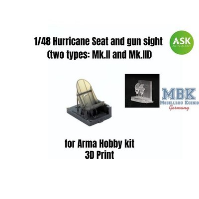Artscale ASK200-A48005 Hurricane Seat and gun sight (Mk.II and Mk.III)