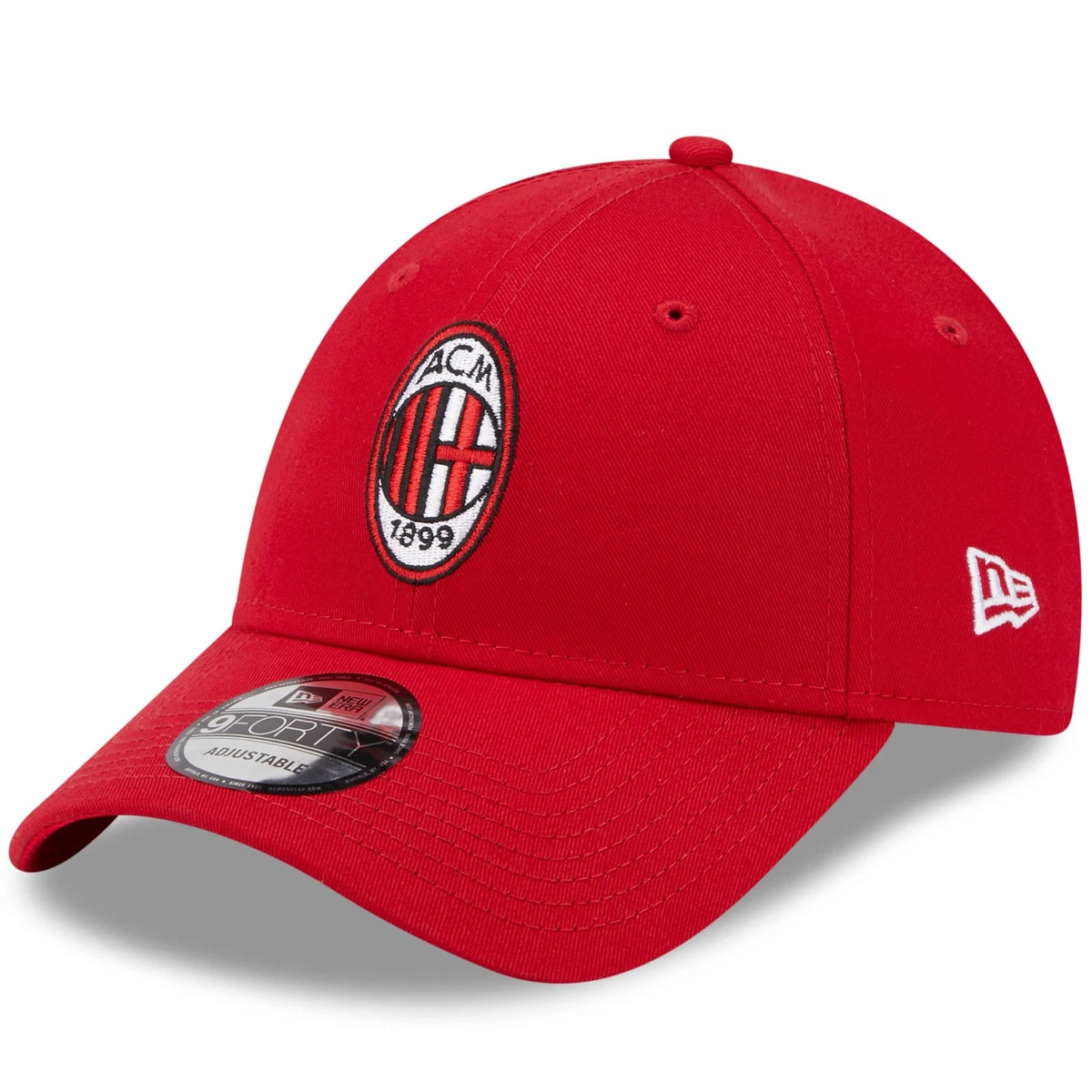 Cappellino Ufficiale AC Milan Baseball 100% Cotone Bianco/Rossonero - Taglia Regolabile 56