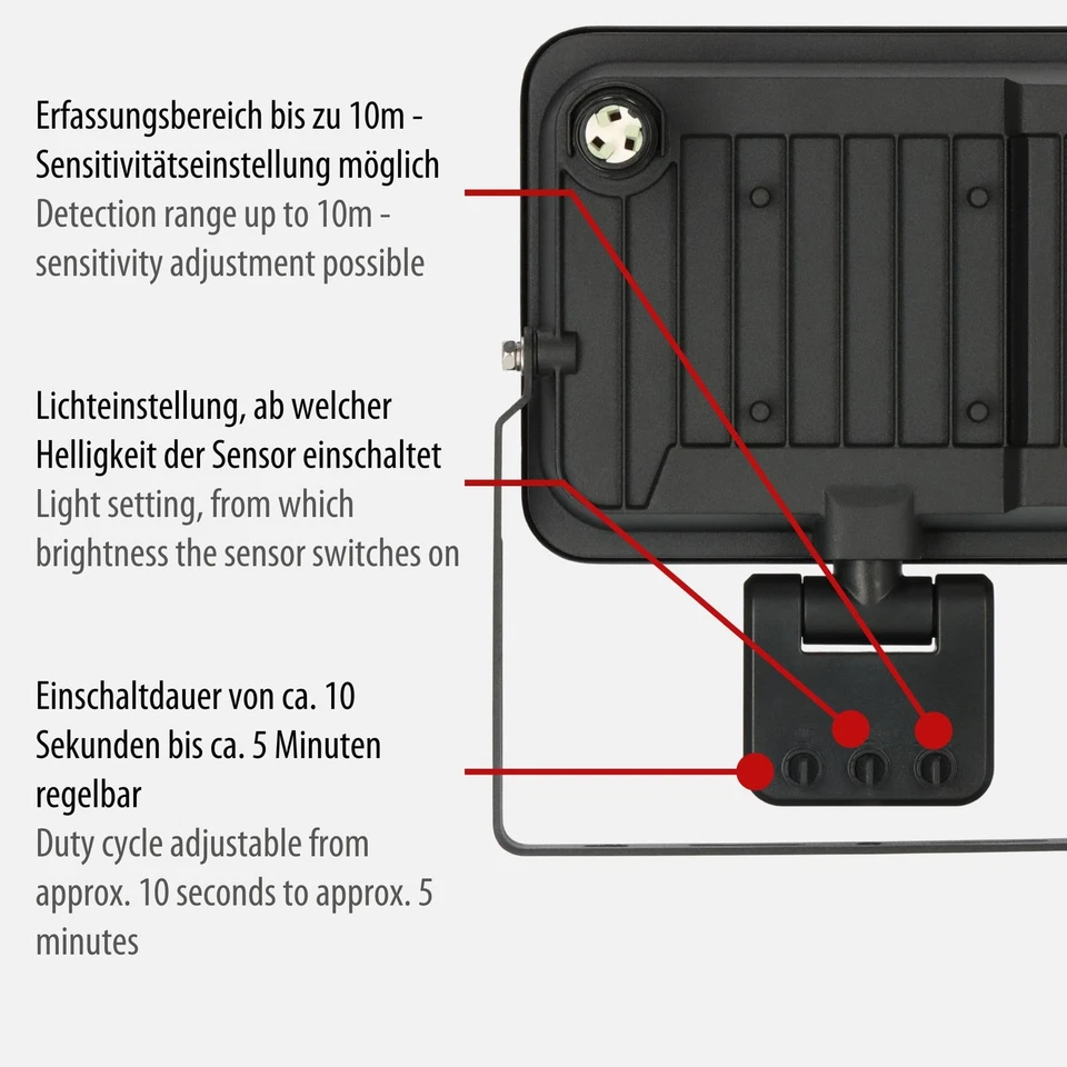 LED Strahler JARO 4060 P LED Wandstrahler für außen IP65, 30W, 3450lm, 6500K,... - Bild 4 von 4