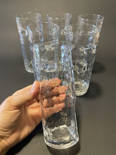 🟠 Toni Zuccheri per VeArt Venini 6 bicchieri scultorei da drink in vetro Murano - Imagen 9 de 13