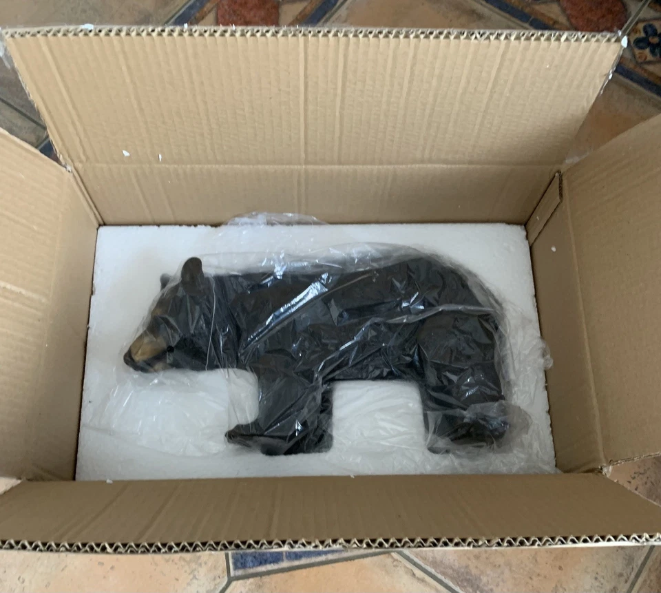 North American Black Bear Walking Statue 6" Wx15 Dx9 H Garden Room Decoration - Image 3 of 4