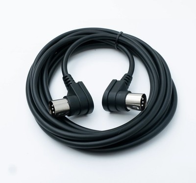 SYSTEM-S MIDI Kabel 3 m Din 5 Pin Stecker zu Stecker Winkel