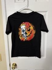 Way To Celebrate Boys L 10-12 Skull Scary Pumpkin Halloween Graphic