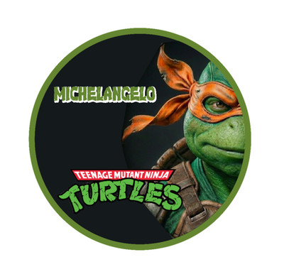 Teenage MN Turtles ''Michelango'' - 4''  Handmade Vinyl Decal Vehicle Decor Cooler