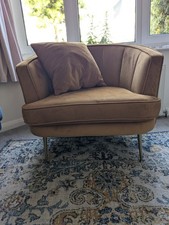 Classic Mustard Velvet Armchair
