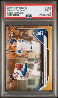 2025 TOPPS NOW GOLD CHROME #884 SHOHEI OHTANI 20/50 PSA 9