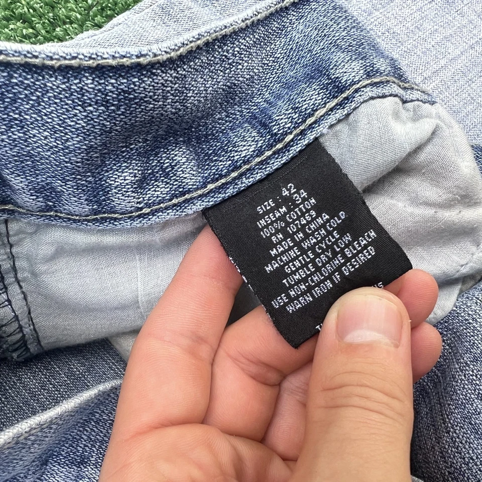 Jeans Vintage Indigo Para Hombre 41x32" Azul Pierna Ancha Sueltos Hip Hop Estilo Southpole Y2K Foto 4 de 4