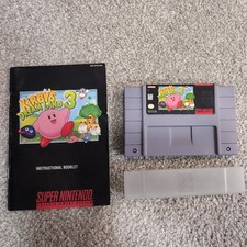 Kirby's Dream Land 3 Cartridge and Manual SNES Super Nintendo TESTED