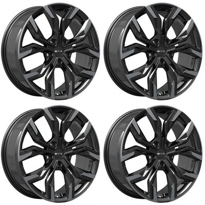 Set of 4 18in Black Alloy Wheel Rims for 2005+ Eagle, RTX21BD 18x7.5 5x114.3 ET4
