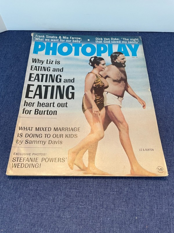 1966 December Photoplay Magazine Cover: Elizabeth Taylor and Burton