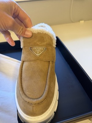 Brand New Prada Shearling Suede Size 38.5