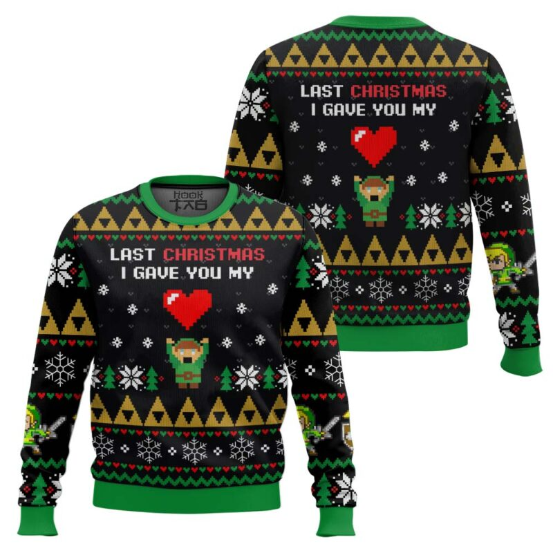 Link Give You My Heart Legend Of Zelda Ugly Christmas Sweater
