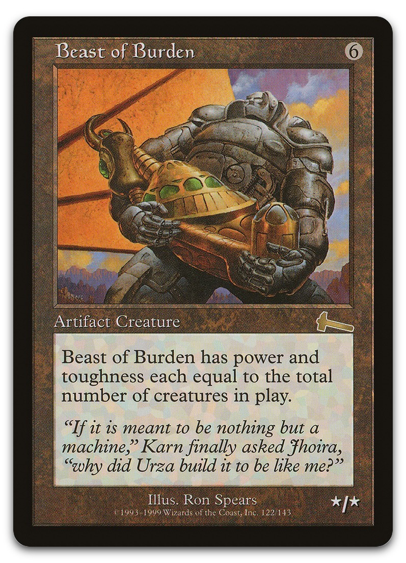 Beast of Burden #122 (NM) Urza's Legacy ULG Magic MTG