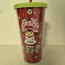 Strawberry Shortcake Pink 20 oz. Double Wall Tumbler and Straw Only 2025 NEW