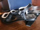 ROGER VIVIER Black sandals T-trap size  37 Satin Crystal Buckle — photo 2