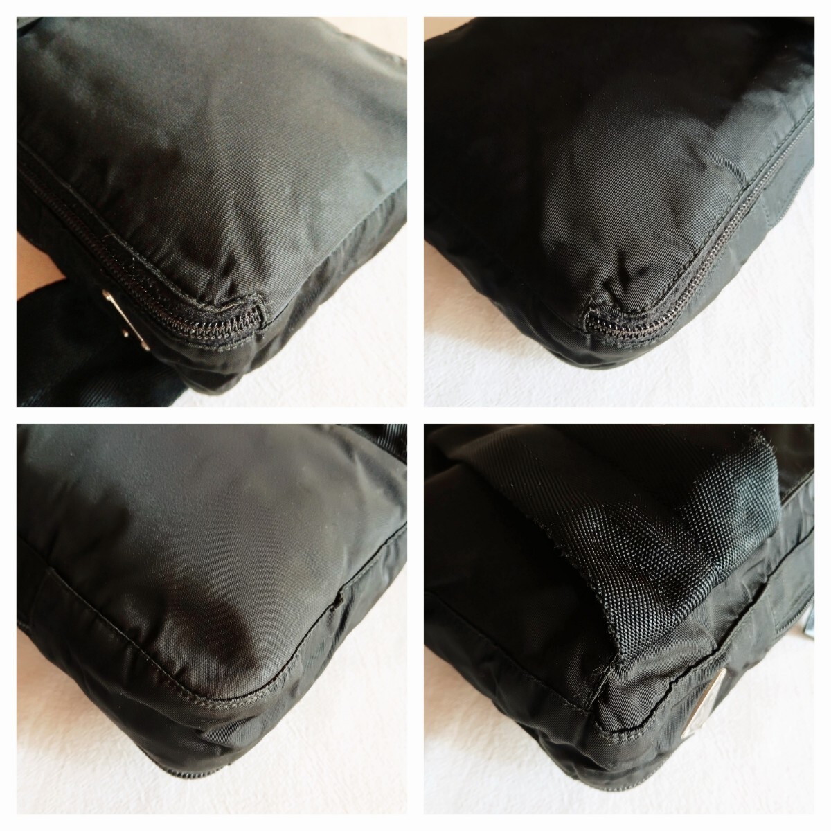 Prada Nylon Body Bag Pochette Black Vintage Authentic thumbnail 5
