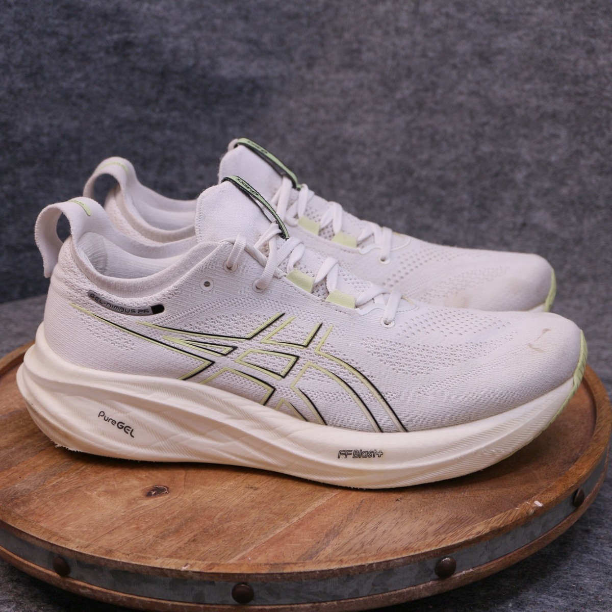 Asics - Mens Gel-Nimbus 26 Shoes, size 12 US mens, color white. Asics Gel Nimbus 26 - White - Waterscape – Fit2Run main image 2