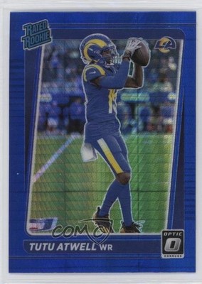 2021 Panini Donruss Optic Rated Blue Hyper Prizm Tutu Atwell #220 Rookie RC 0z2o