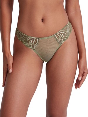 L (14) Aubade Paradis Exotique Briefs Tanga Mid Rise Knickers Sheer Brief