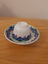 Antique Spongeware Tea Bowl And Saucer