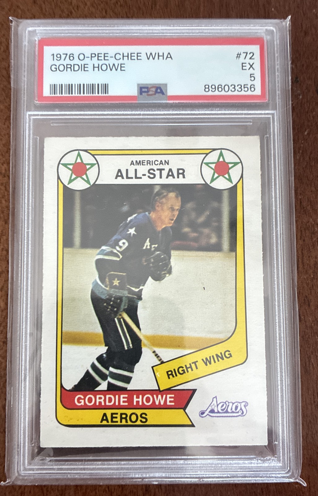 Gordie Howe #72 Hockey Cards 1976 O-Pee-Chee WHA trading card — raw and PSA graded price guide