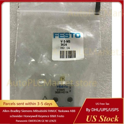 US FREE TAX New Festo V-3-M5 3626 Stem actuated valve