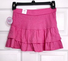 Justice Pink Sparkle Ruffle Skirt Skort Girls size 8