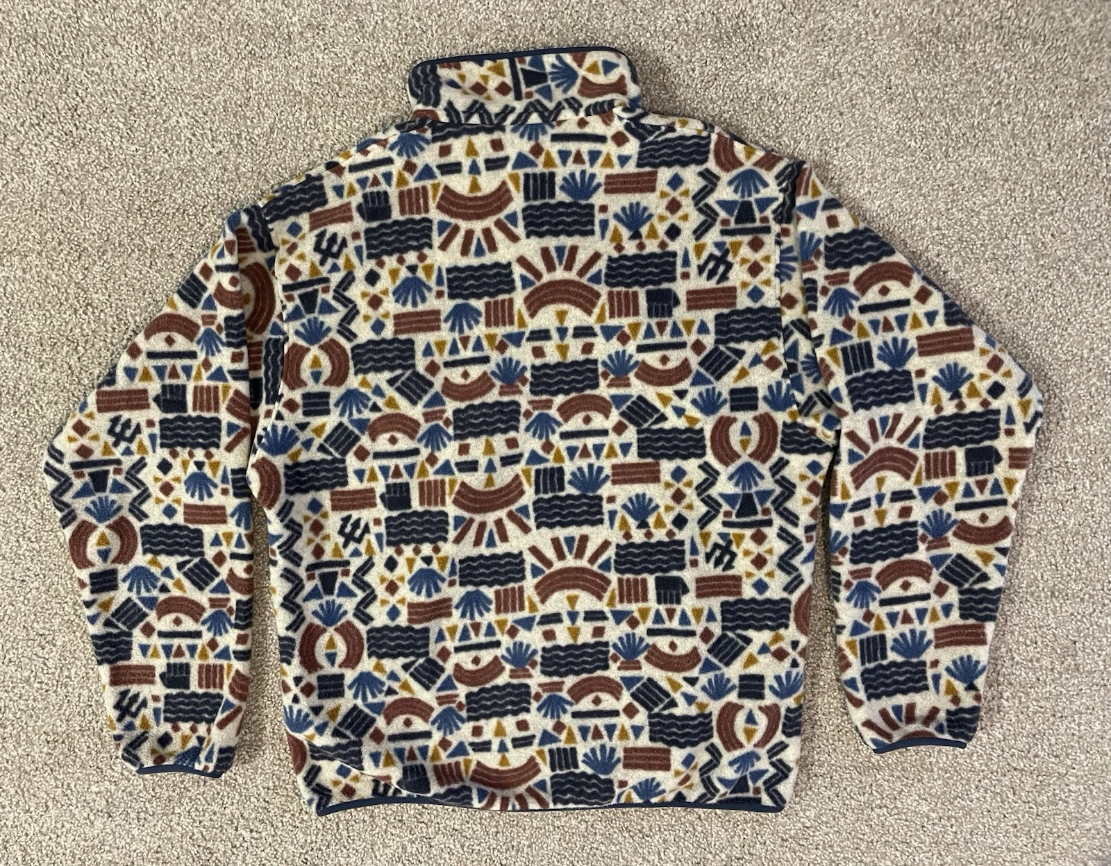 patagonia synchilla snap-t pullover fleece all over print jacket