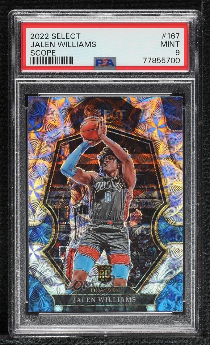 2022 Select Premier Level Scope Prizm Jalen Williams PSA 9 MINT Rookie RC 12yh