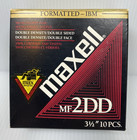 Maxell MF2DD 3.5" Double Density Floppy Disks Lot 12 with 7 Blank Labels