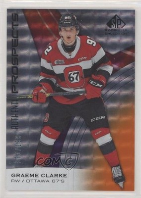 2019-20 Upper Deck SP Game Used CHL Edition Orange 70/199 Graeme Clarke #14 7l6