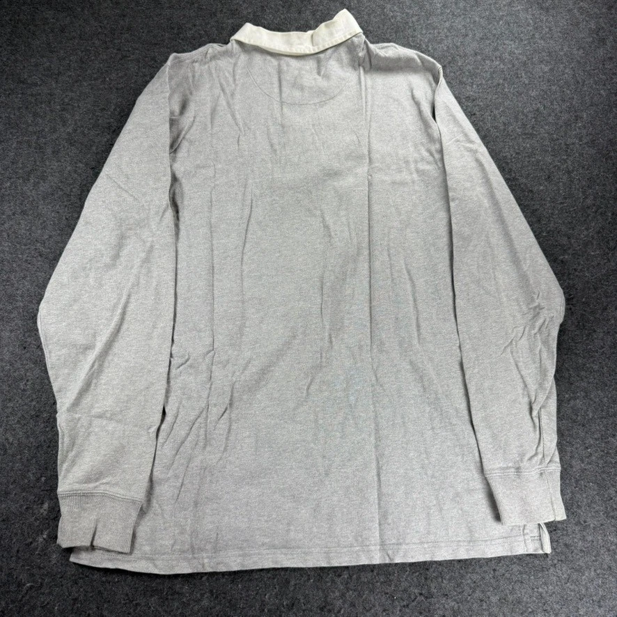 VTG Polo Jeans Co. Ralph Lauren Long Sleeve Rugby Shirt Mens XL Gray Red Logo - Image 4 of 4