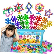 Building Blocks 300ct - STEM Toys for Creativity - 4 Year Old Boy Multi Color