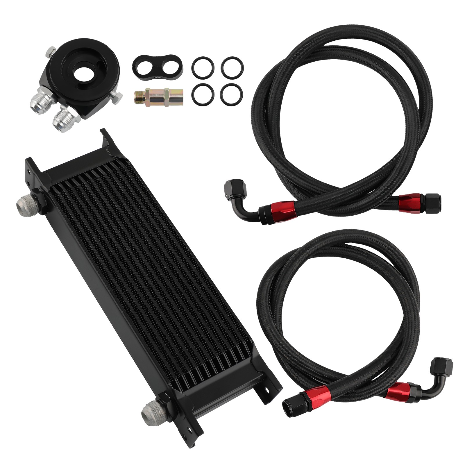 Radiateur d'huile universel 13 rangées AN10 avec adaptateur de filtre