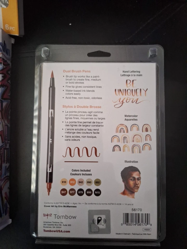 Plumas de pincel doble Tombow marcadores de arte pincel y punta fina (retrato) Foto 2 de 2
