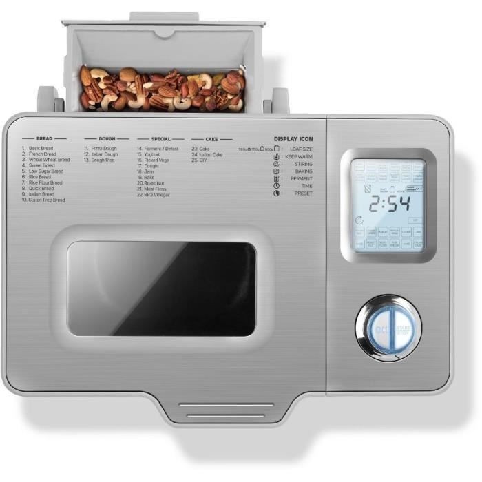 Machine à pain 23 programmes SENCOR SBR 2000SS avec cuve 900g pour sans gluten - 3