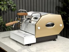 LA MARZOCCO GS3 AV WHITE GOLD & TIMBER 1 GROUP ESPRESSO COFFEE MACHINE MAKER