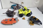 Y-13 VINTAGE 80'S INCOMPLETE G.I. JOE VEHICLES-BADGER, DEVIL FISH ATTACK BOAT +!