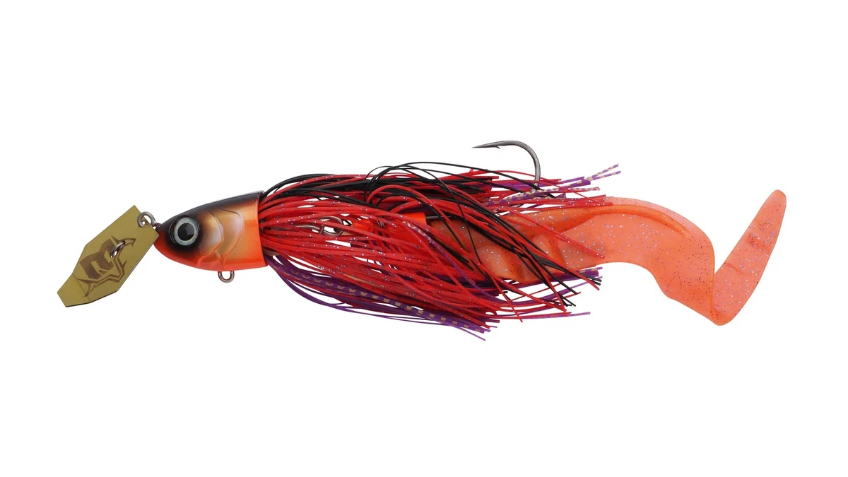 Abu Garcia Esca Artificiale Piumata Per Pesca, Lustrino E Pesce, Colori Nero/Rosso/Giallo/Bianco/Arancione