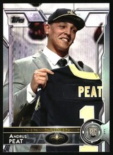 2015 Topps #485 Andrus Peat RC New Orleans Saints