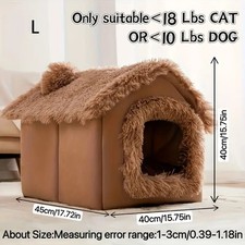 NEW Semi-Enclosed Soft Warm Small Pet House. Fur Baby Dwelling