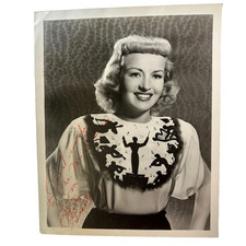 Betty Grable Signed Photo Vintage Original 8 x 10