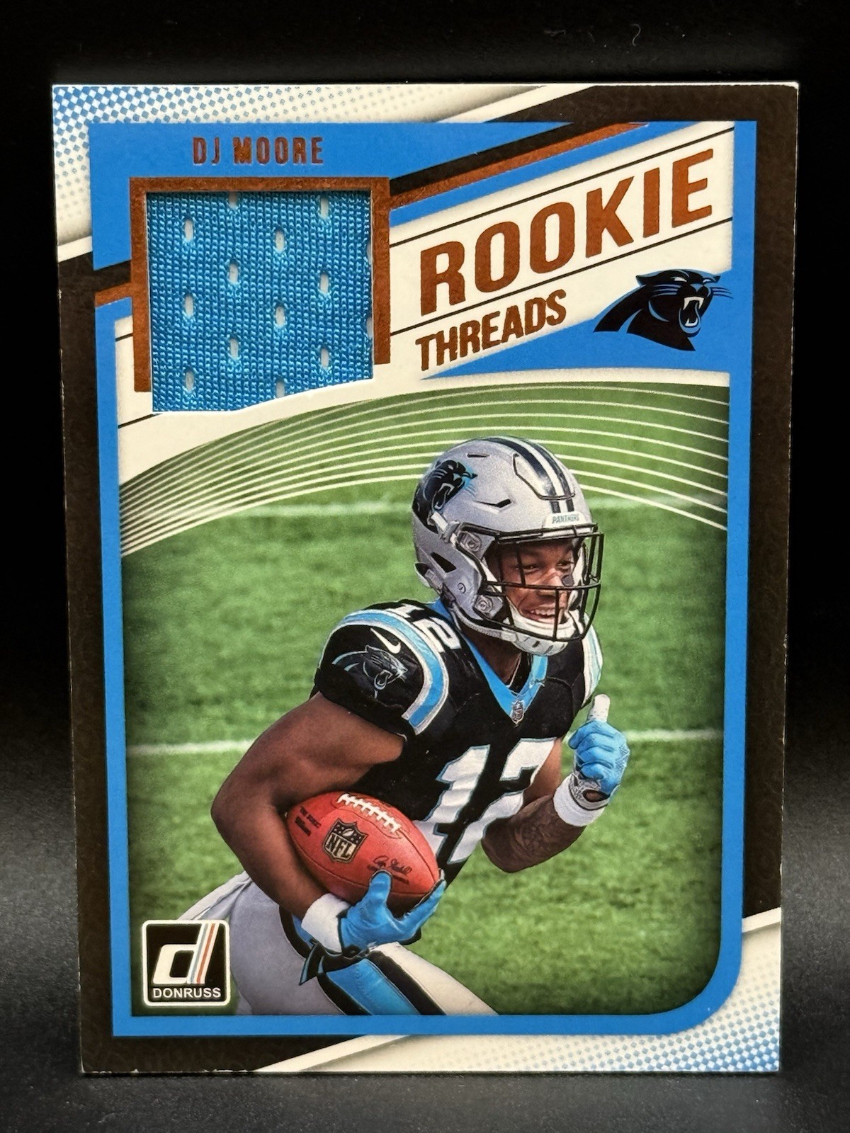 2018 Panini Donruss - Rookie Threads D.J. Moore #16 (MEM, RC)- Carolina Panthers