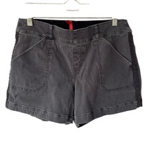 Spanx Twill Pull On Shorts Dark Grey size Large