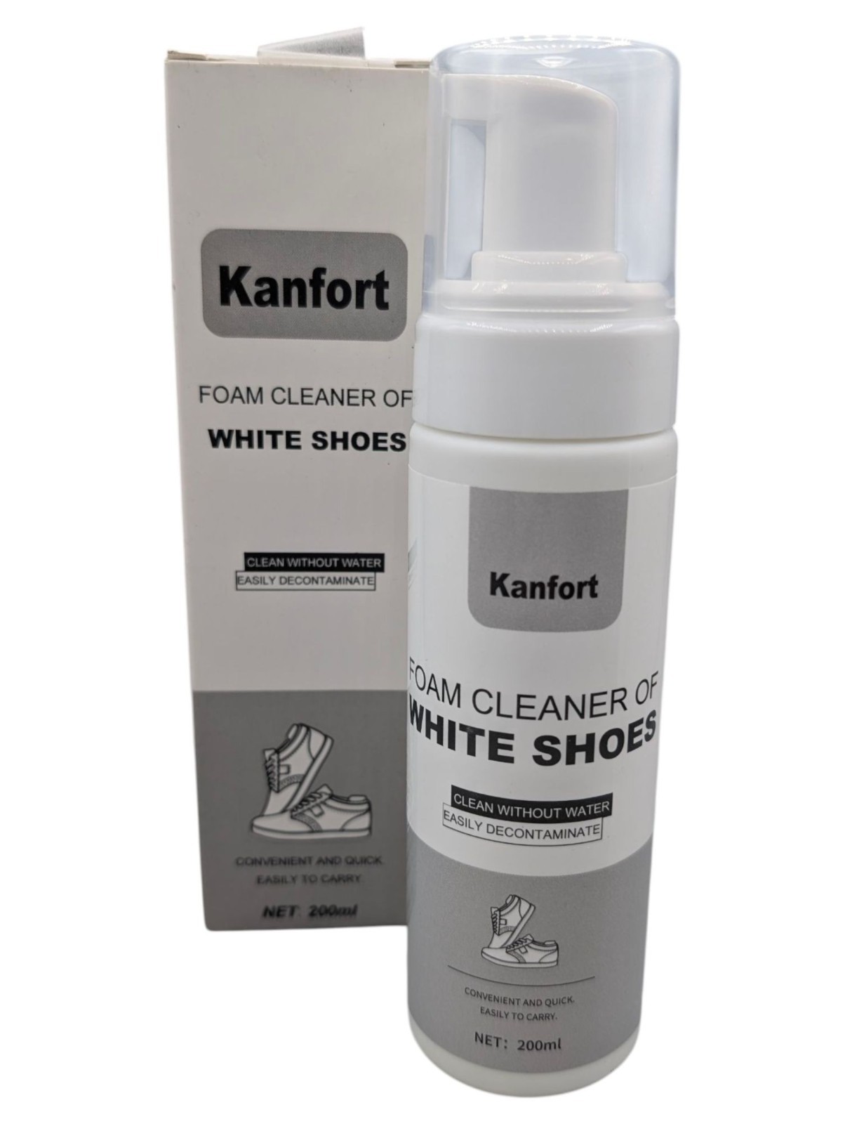 Kanfort Foam Cleaner For White Shoes 200ml  Easily Cleans Without Water