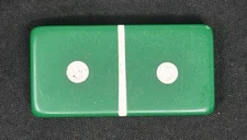 Vintage Green 1/1 Puremco No. 616 Standard Marblelike Dominoe Made In USA