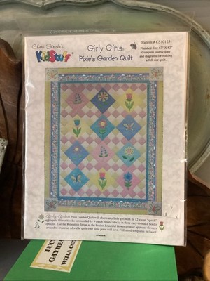 NEW Girly Girls Pixie s Garden Pattern Quilt CS10125 NEW Cheri Strole 67 X 82 