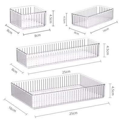 Transparente Kunststoff Aufbewahrungsbox Schublade Organizer für Schreibtisch Make-up Schmuck und Hou