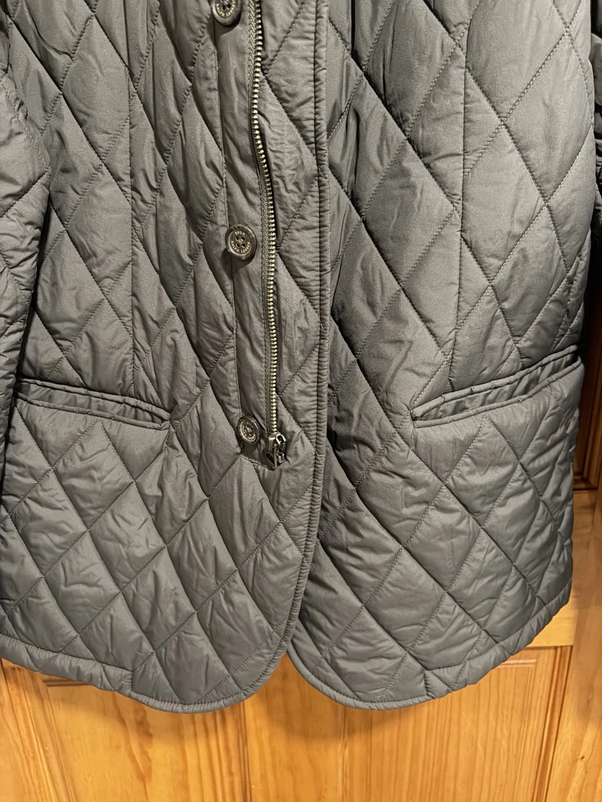 New Polo Ralph Lauren The Beaton Quilted Jacket Size Large L Black Sport Blazer - product detail image 3